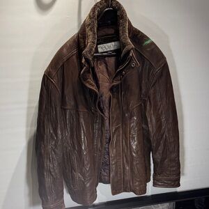 Marc New York Dark Brown Leather Jacket